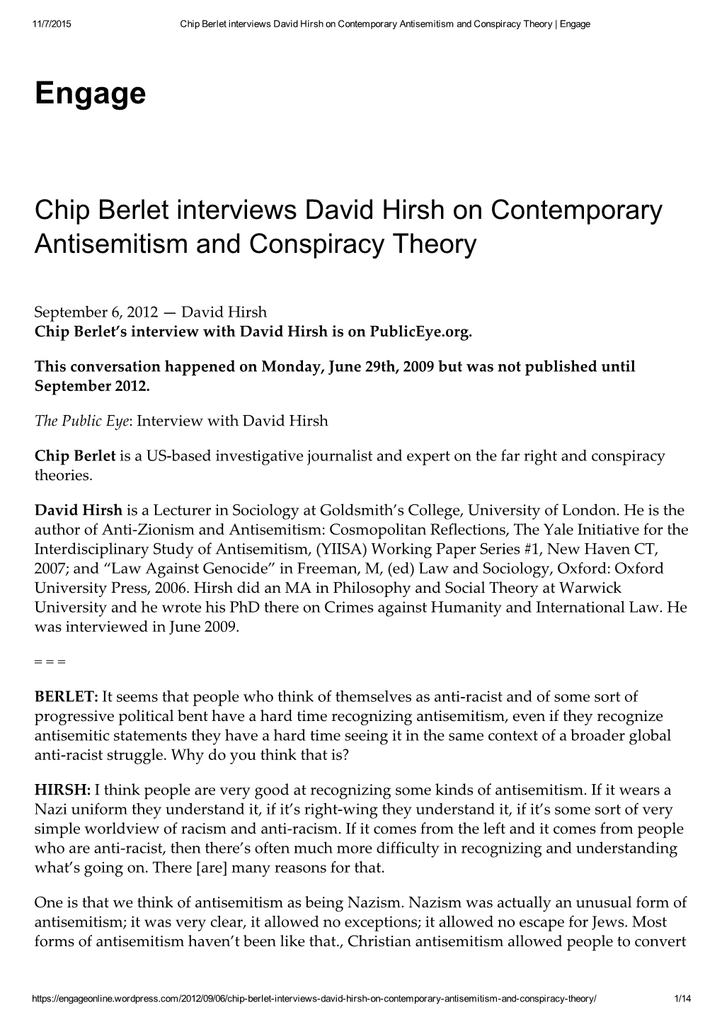 Chip Berlet Interviews DH.Pdf