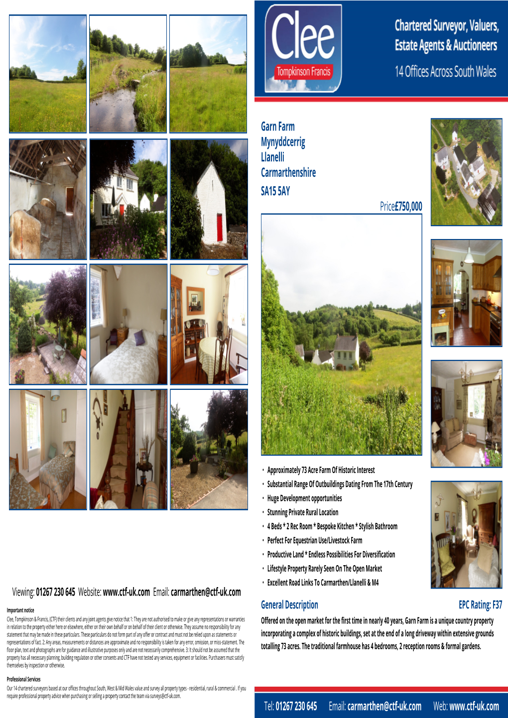 Garn Farm Mynyddcerrig Llanelli Carmarthenshire SA15 5AY Price£750,000