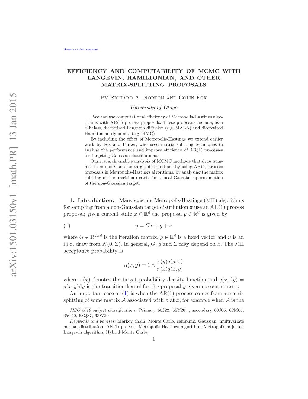 Efficiency and Computability of MCMC with Langevin, Hamiltonian, And