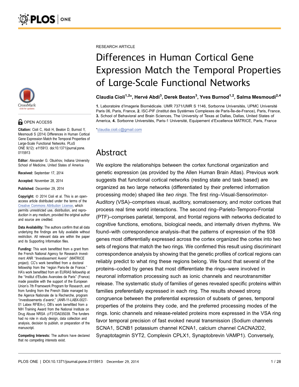 Human Cortical Gene Expression and Properties of Functional Networks