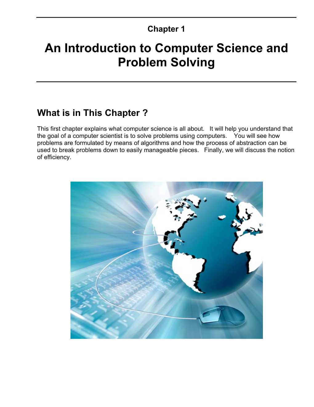 An Introduction to Computer Science and Problem Solving