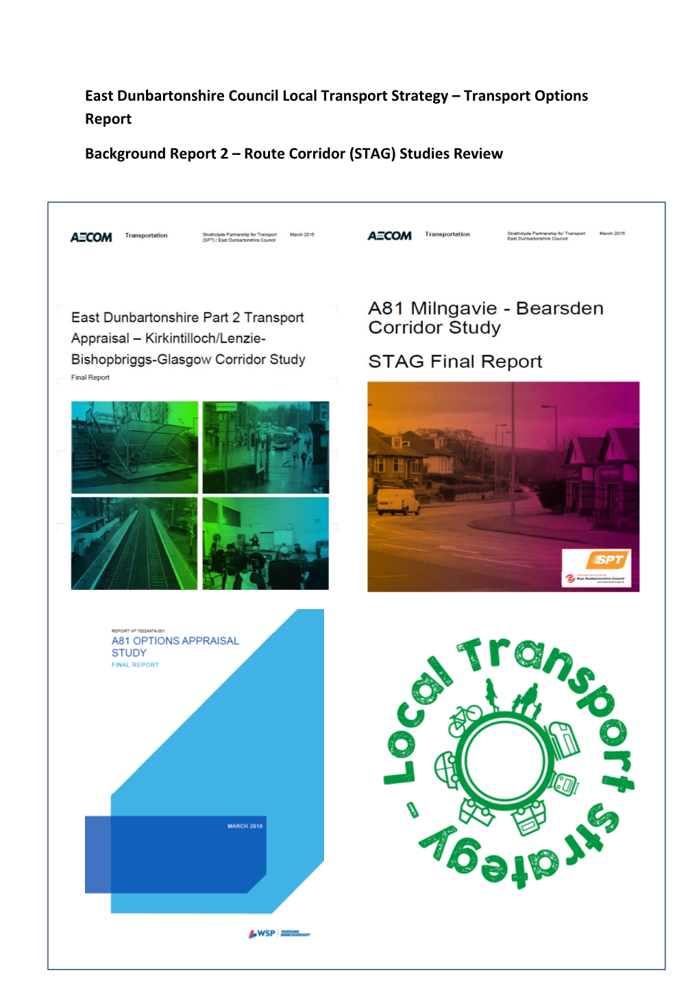 Background Report 2 – Route Corridor (STAG) Studies Review