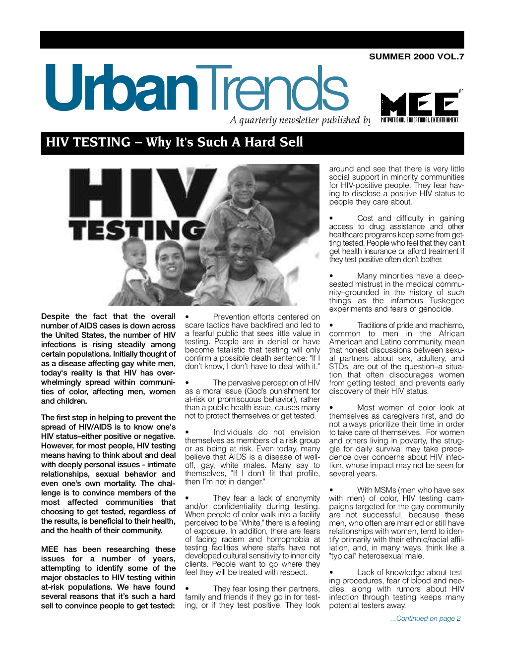 HIV TESTING – Why It's Such a Hard Sell