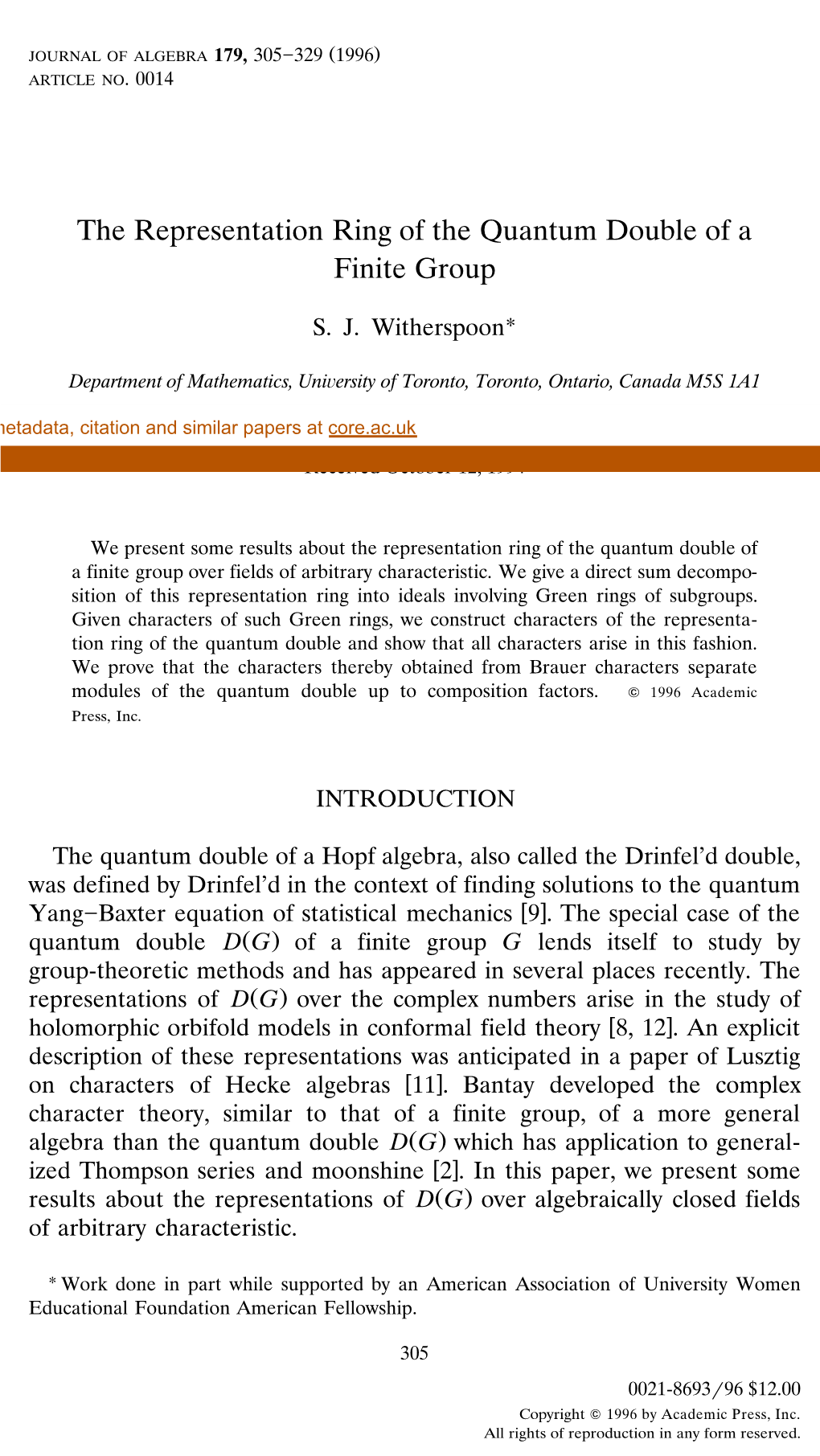 The Representation Ring of the Quantum Double of a Finite Group