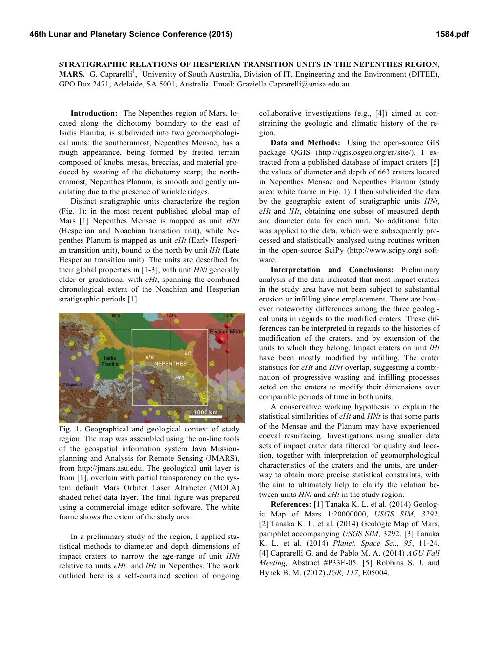 Stratigraphic Relations of Hesperian Transition Units in the Nepenthes Region, Mars