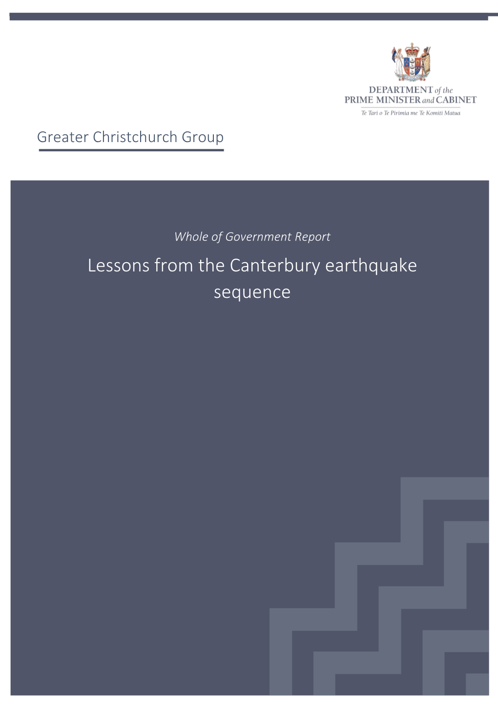 Lessons from the Canterbury Earthquake Sequence