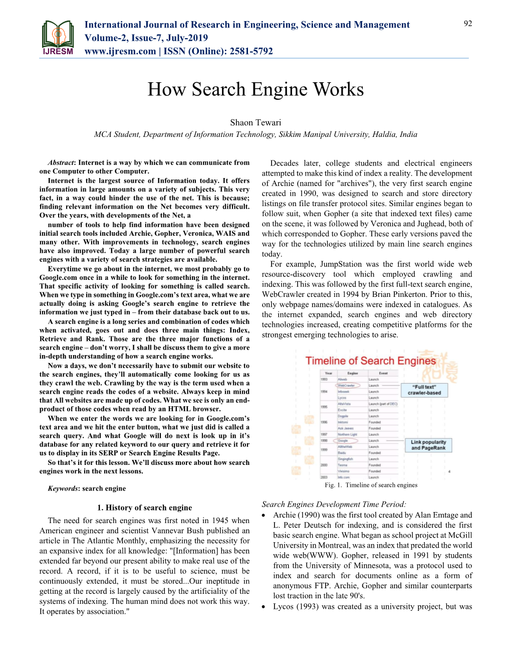 How Search Engine Works