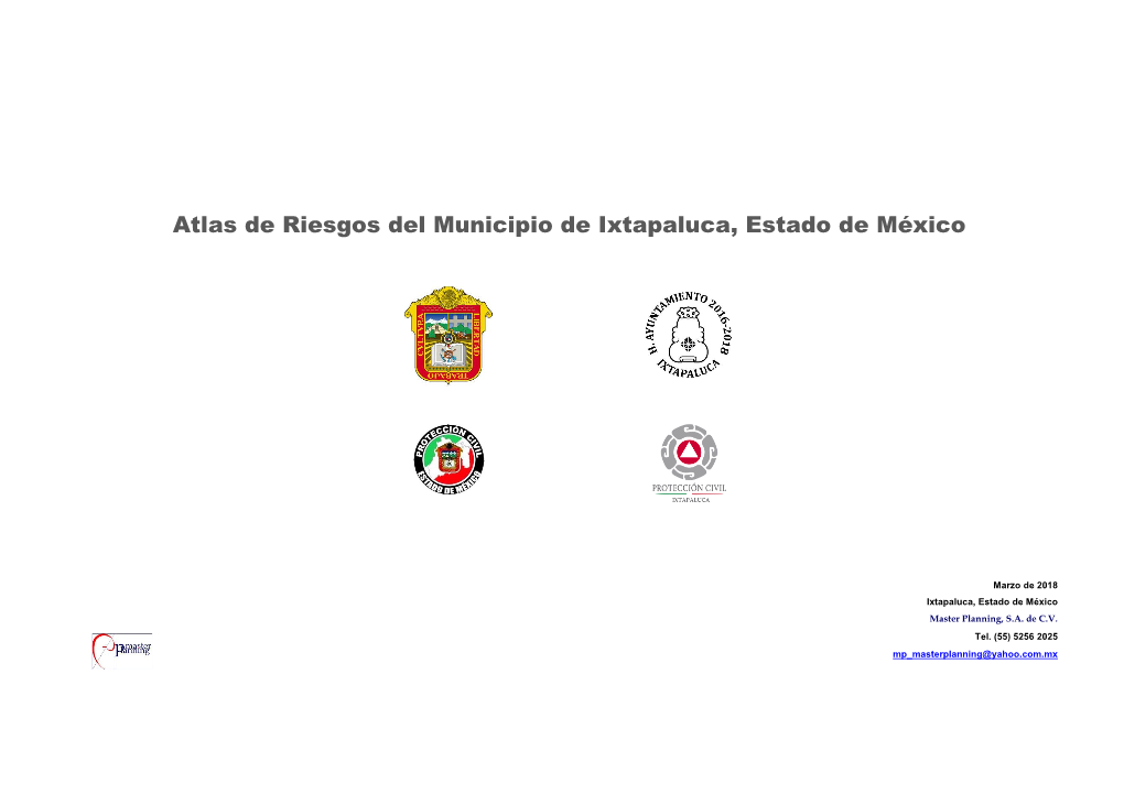 Atlas De Riesgos Del Municipio De Ixtapaluca, Estado De México