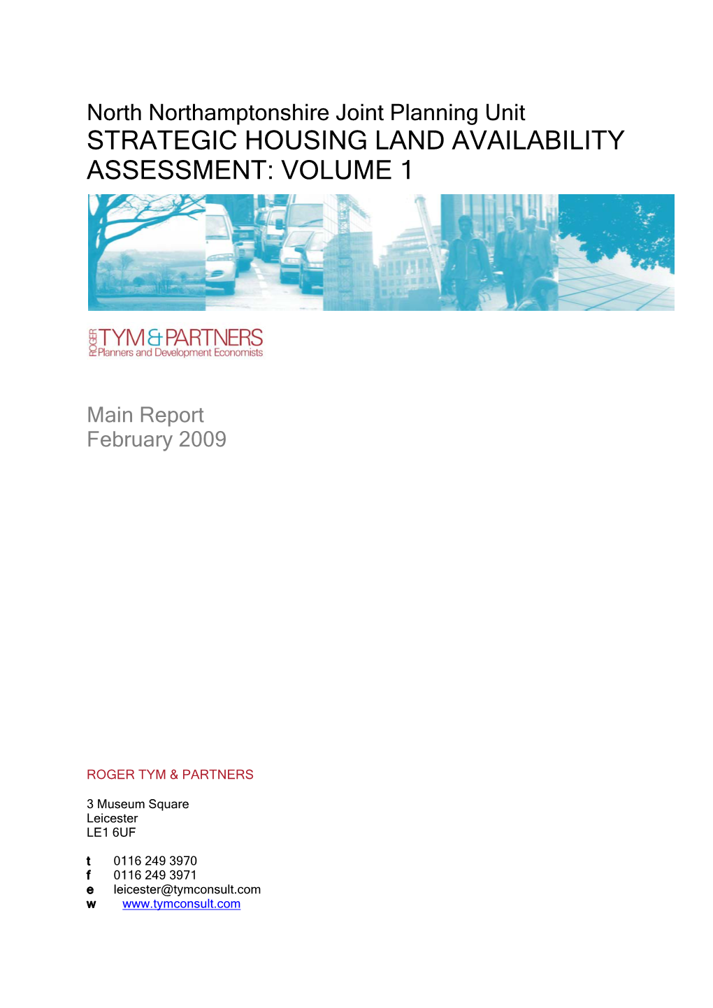 Strategic Housing Land Availability Assessment: Volume 1