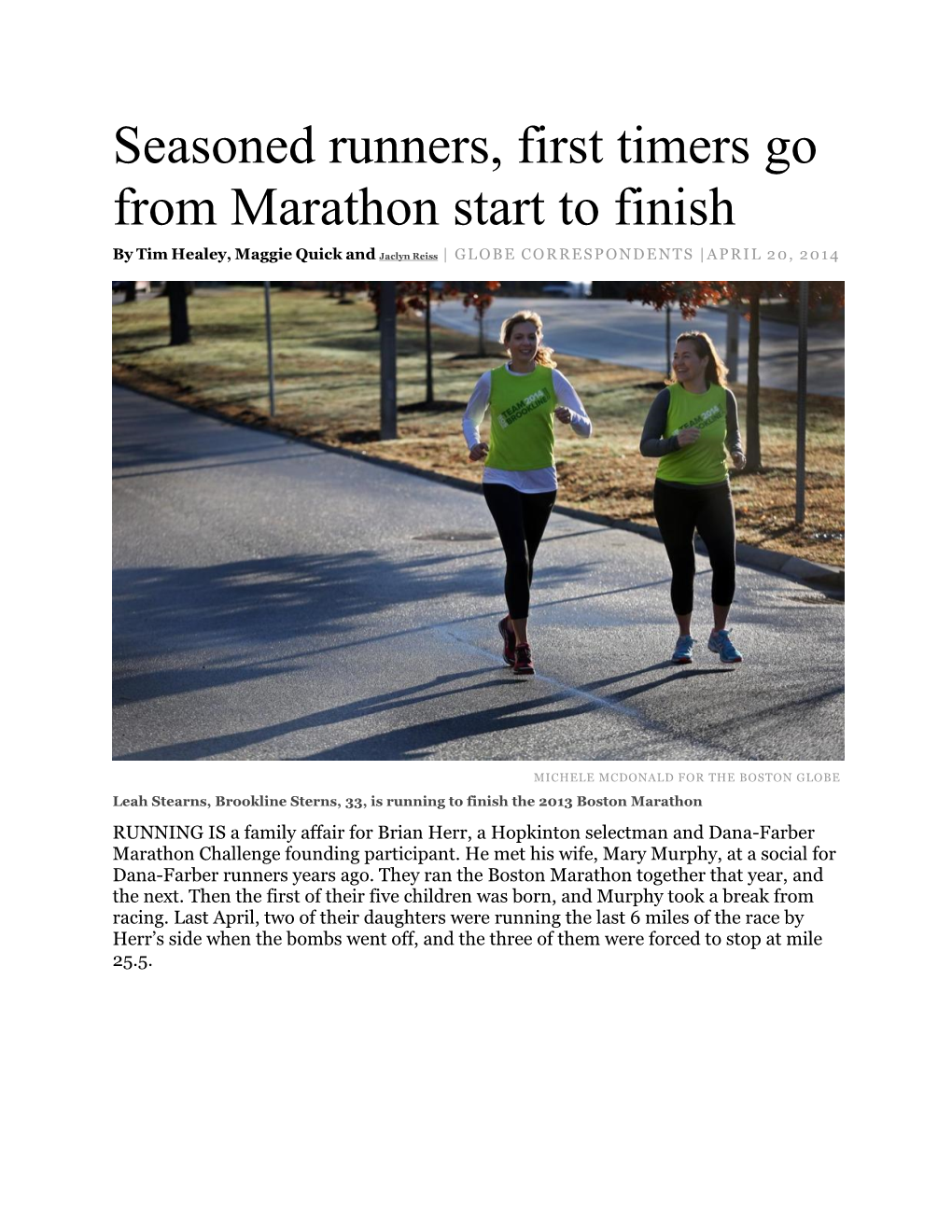 Seasoned Runners, First Timers Go from Marathon Start to Finish