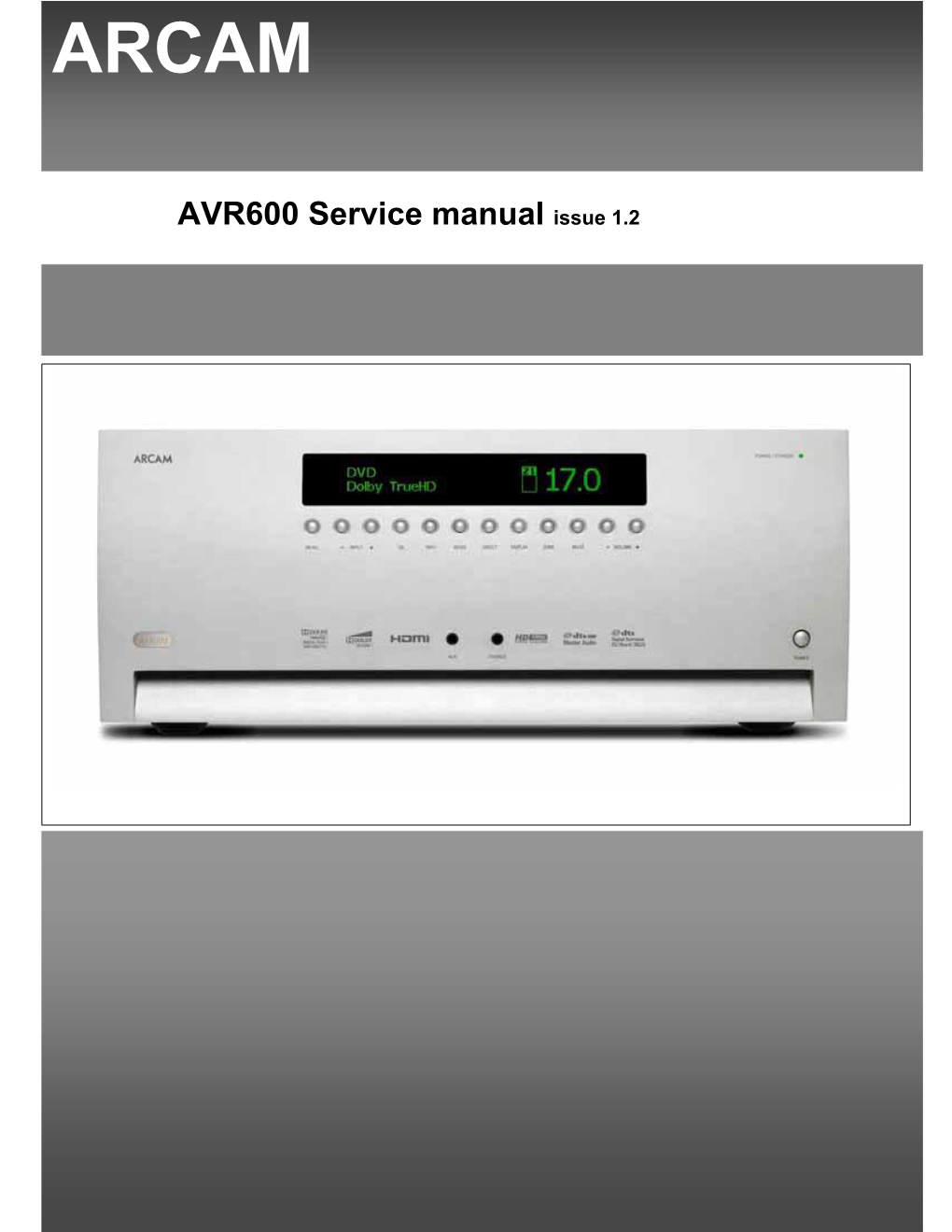 AVR600 Service Manual Issue 1.2 L123AY– Connection Board and PSU