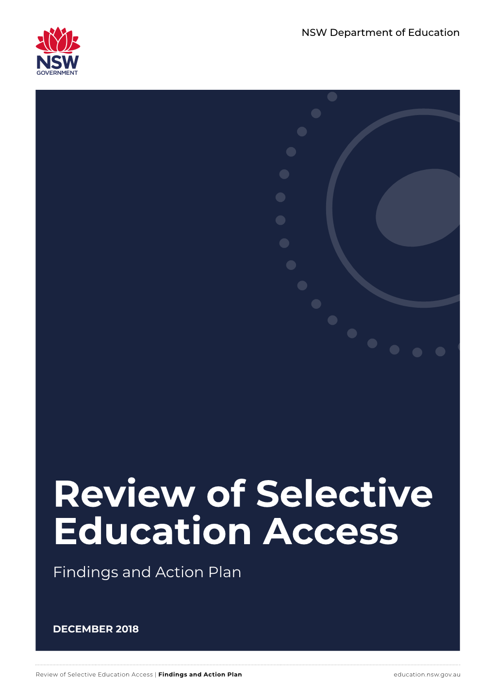 Review of Selective Education Access Findings and Action Plan