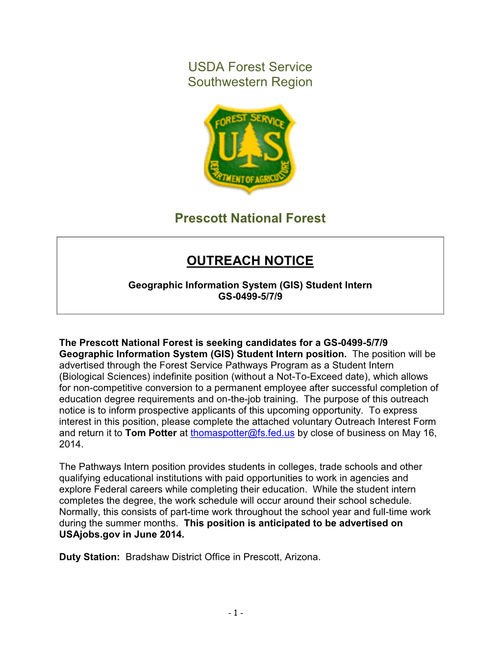 Outreach Notice