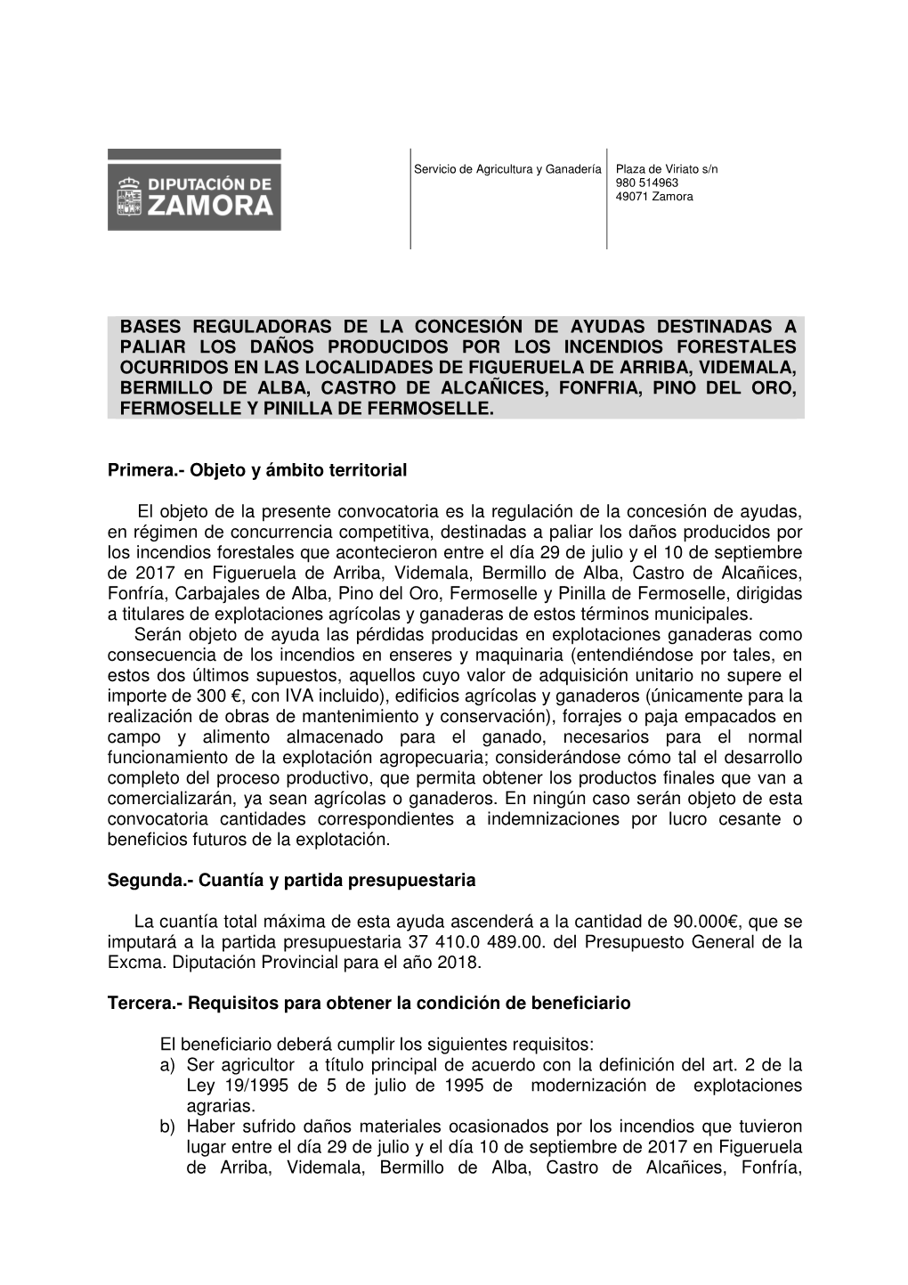 Objeto Y Ámbito Territorial El Objeto De La Presente Convocatoria Es La