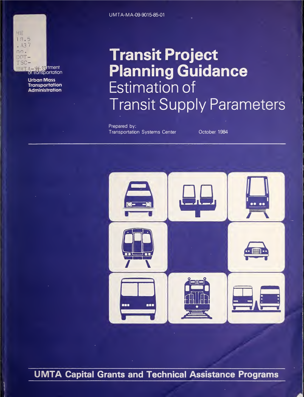 Estimation of Transit Supply Parameters