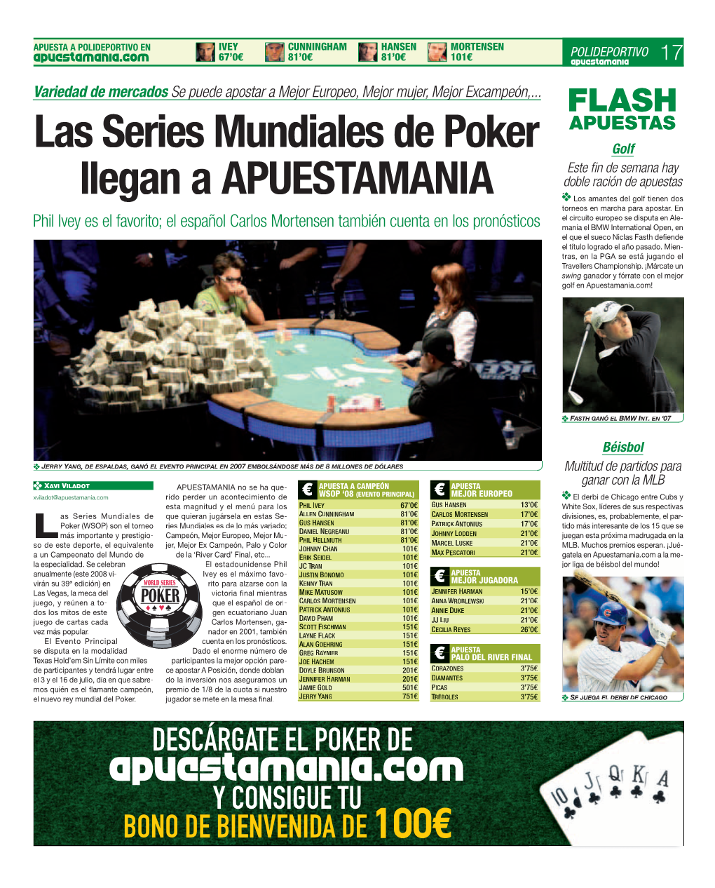 Las Series Mundiales De Poker Llegan A