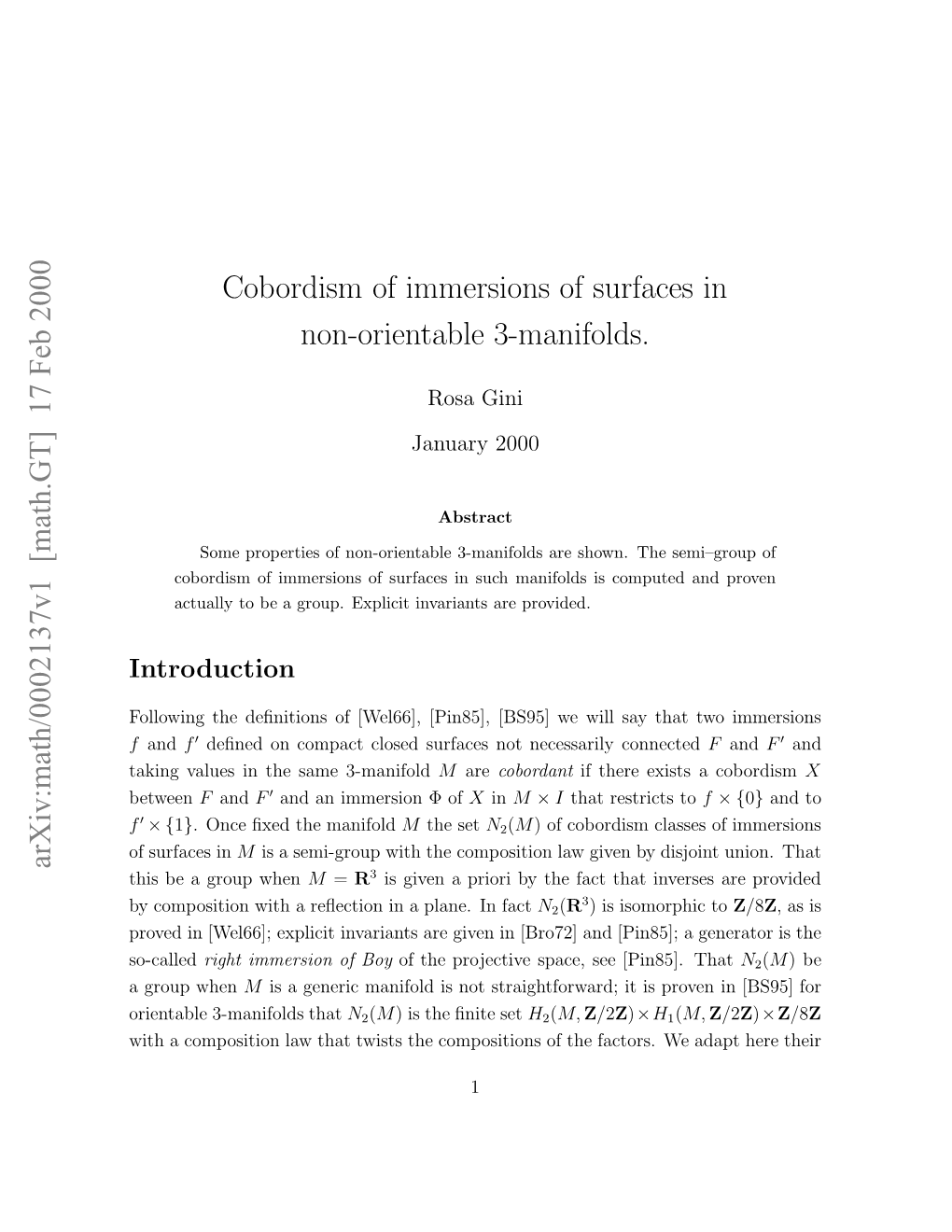 Cobordism of Immersions of Surfaces in Non-Orientable 3-Manifolds