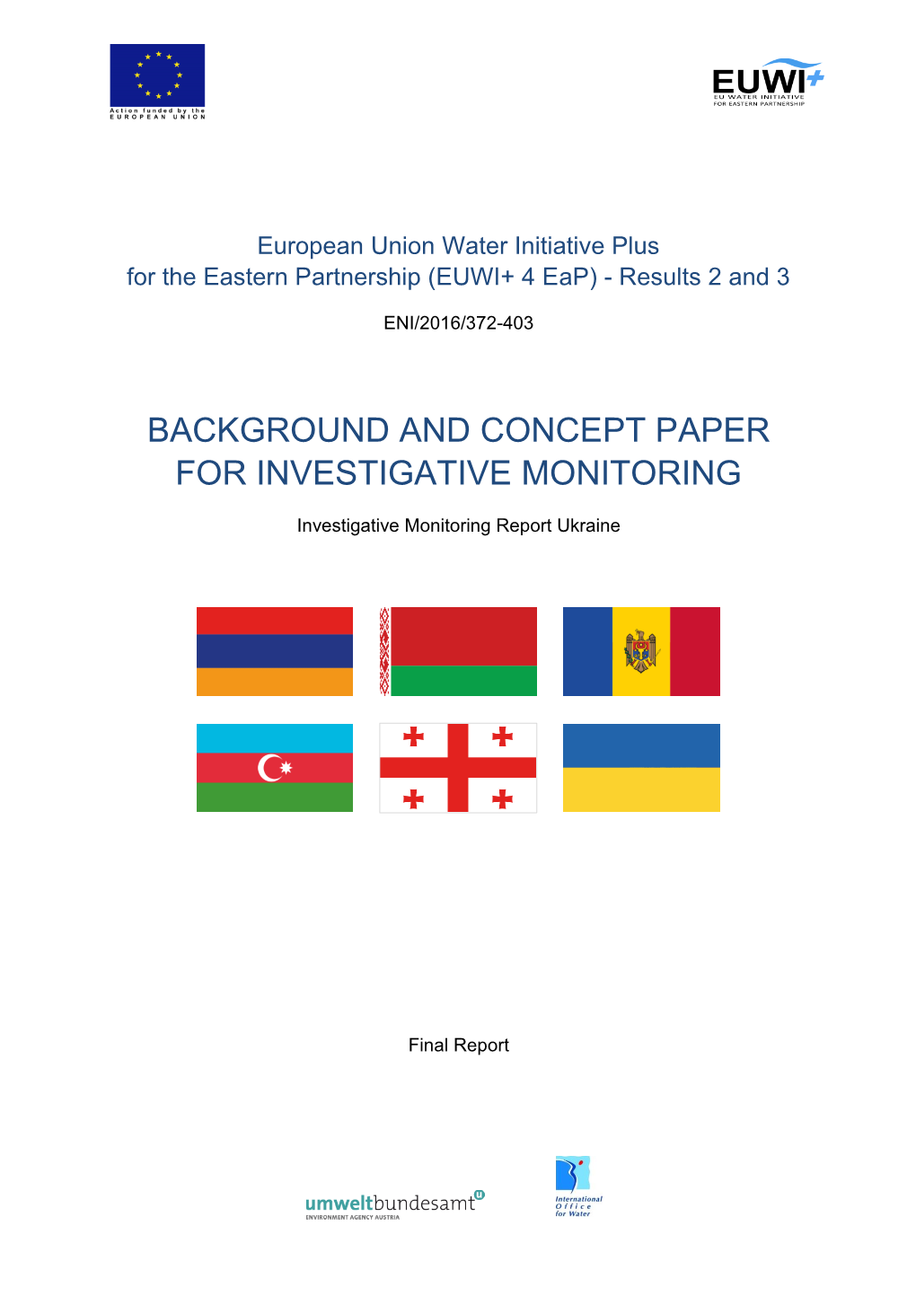 Background and Concept Paper for Investigative Monitoring