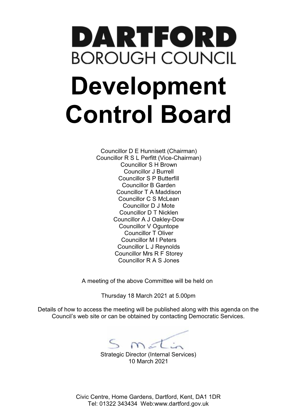 Development Control Board