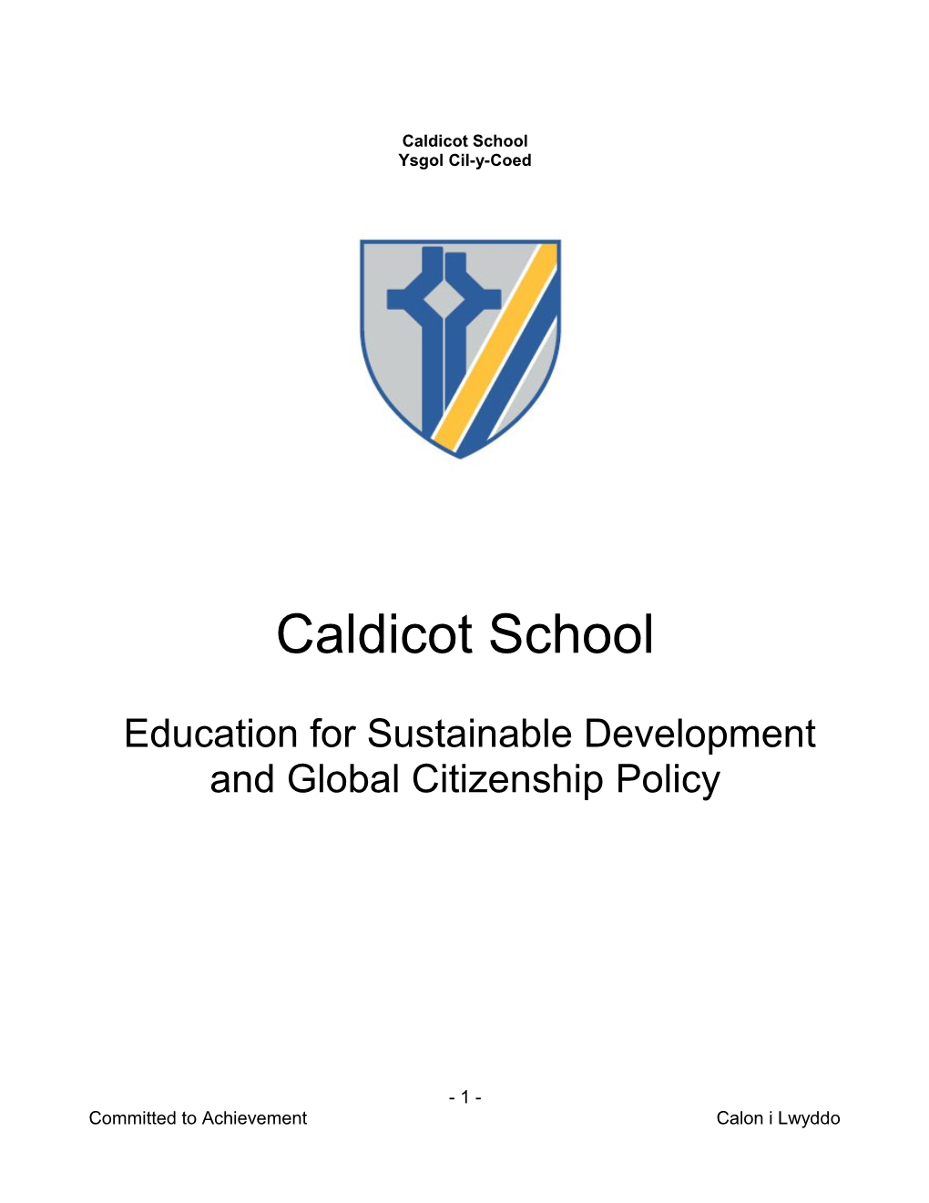 Draft Policy for Education for Sustainable Development and Global Citizenship