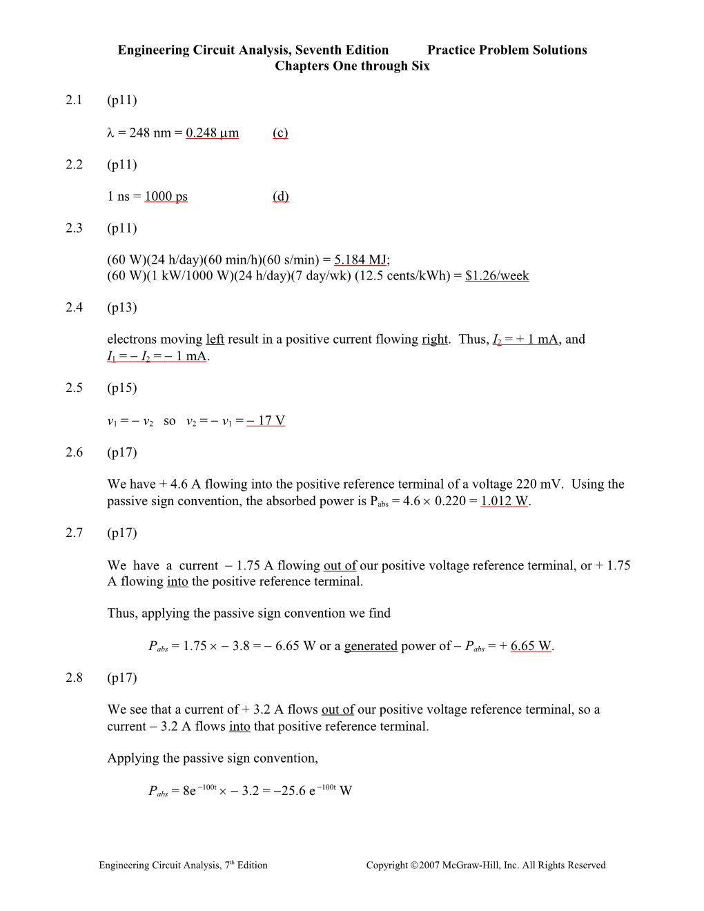 Engineering Circuit Analysis, Seventh Edition