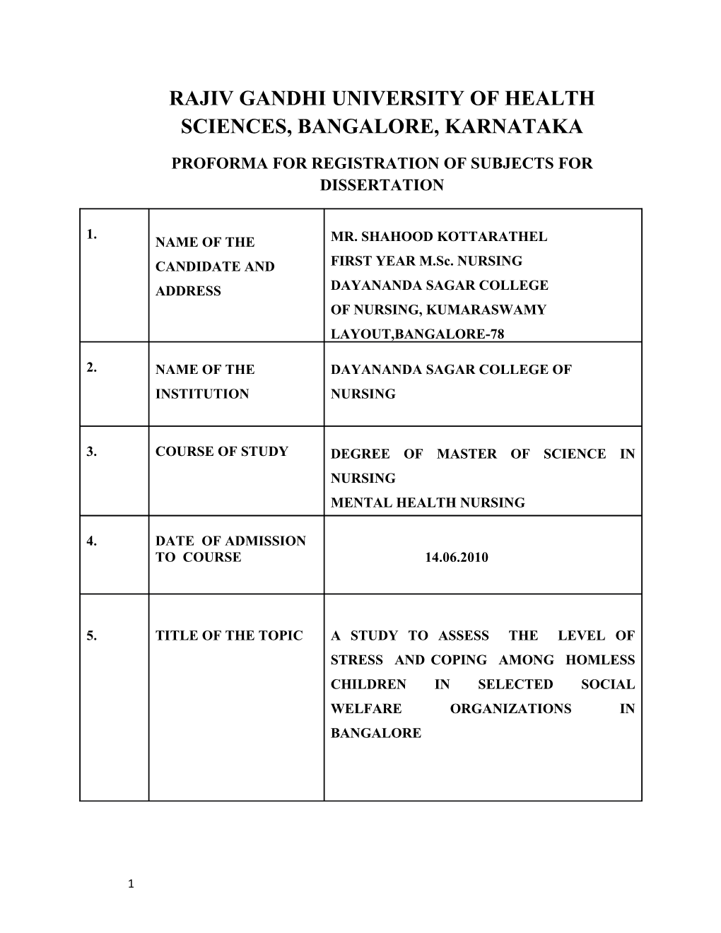 Rajiv Gandhi University of Health Sciences, Bangalore, Karnataka s38