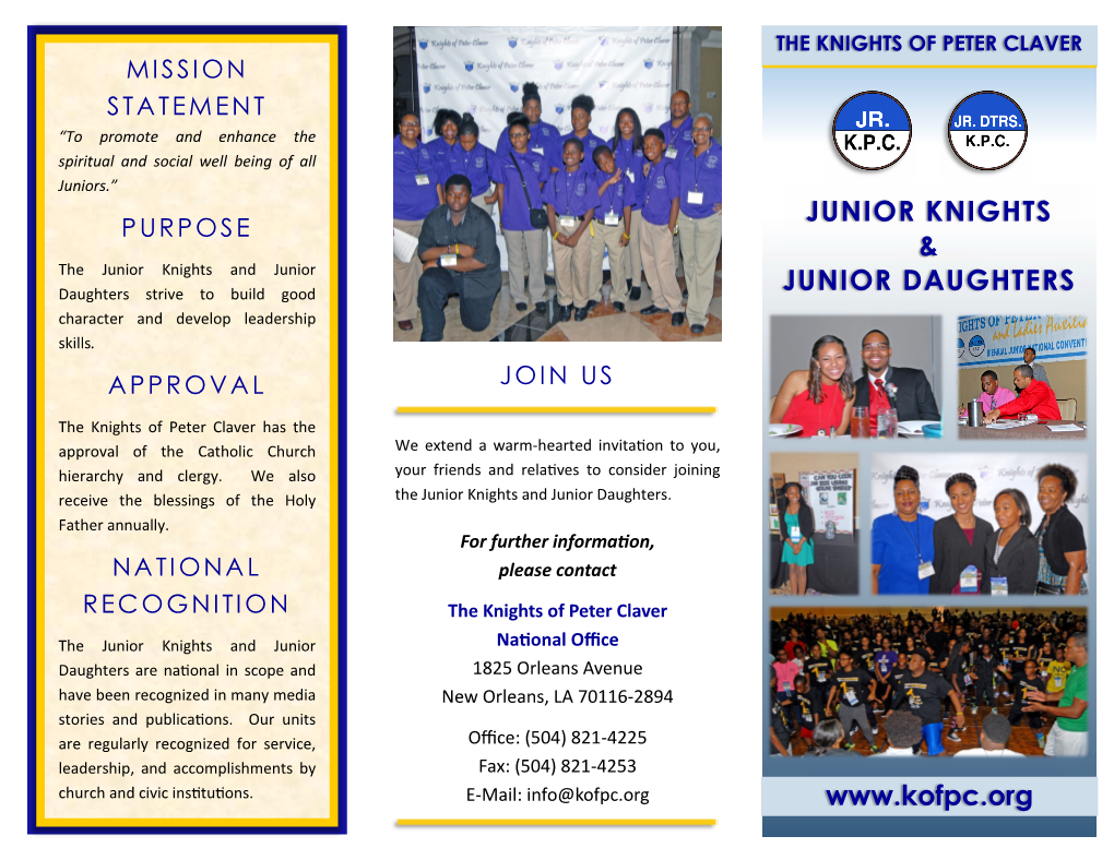 Junior Division Brochure