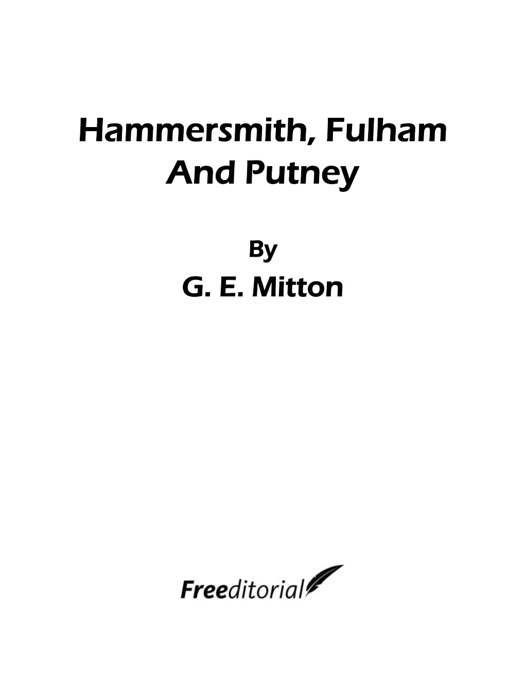 Hammersmith, Fulham and Putney