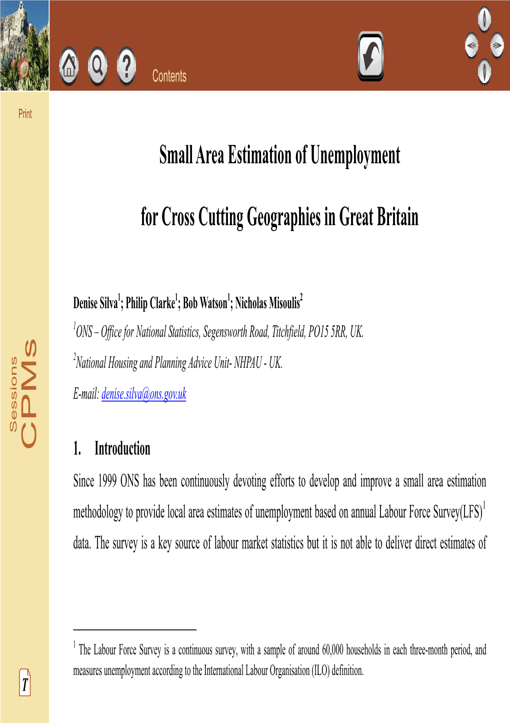 Small Area Estimation of Unemployment for Cross Cutting