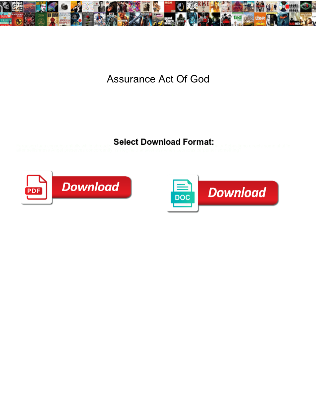 Assurance Act of God