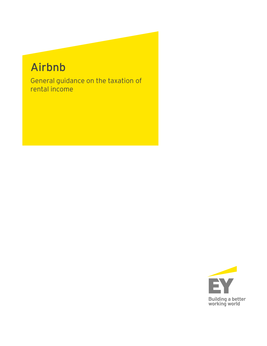 Airbnb | General Guidance on the Taxation of Rental Income January 2017 V1