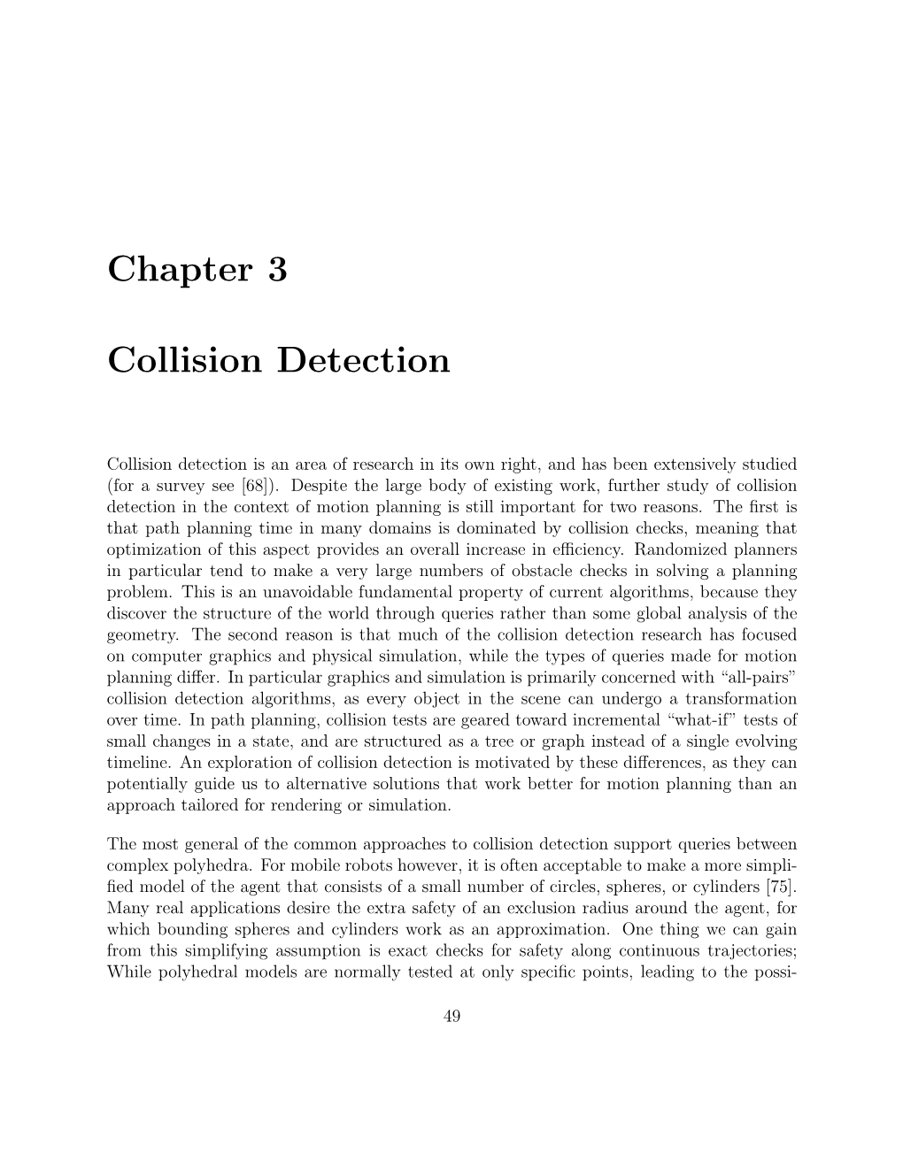 Chapter 3 Collision Detection