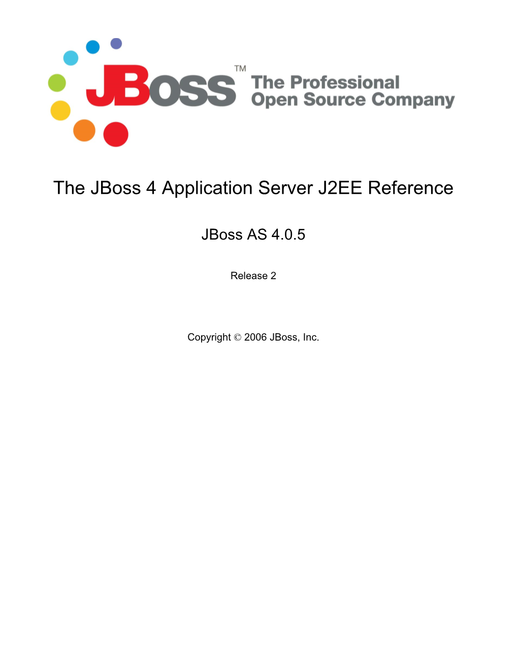 The Jboss 4 Application Server J2EE Reference