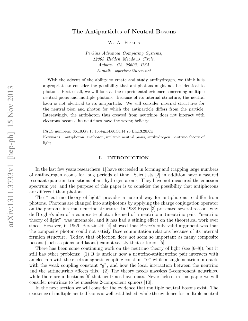 The Antiparticles of Neutral Bosons