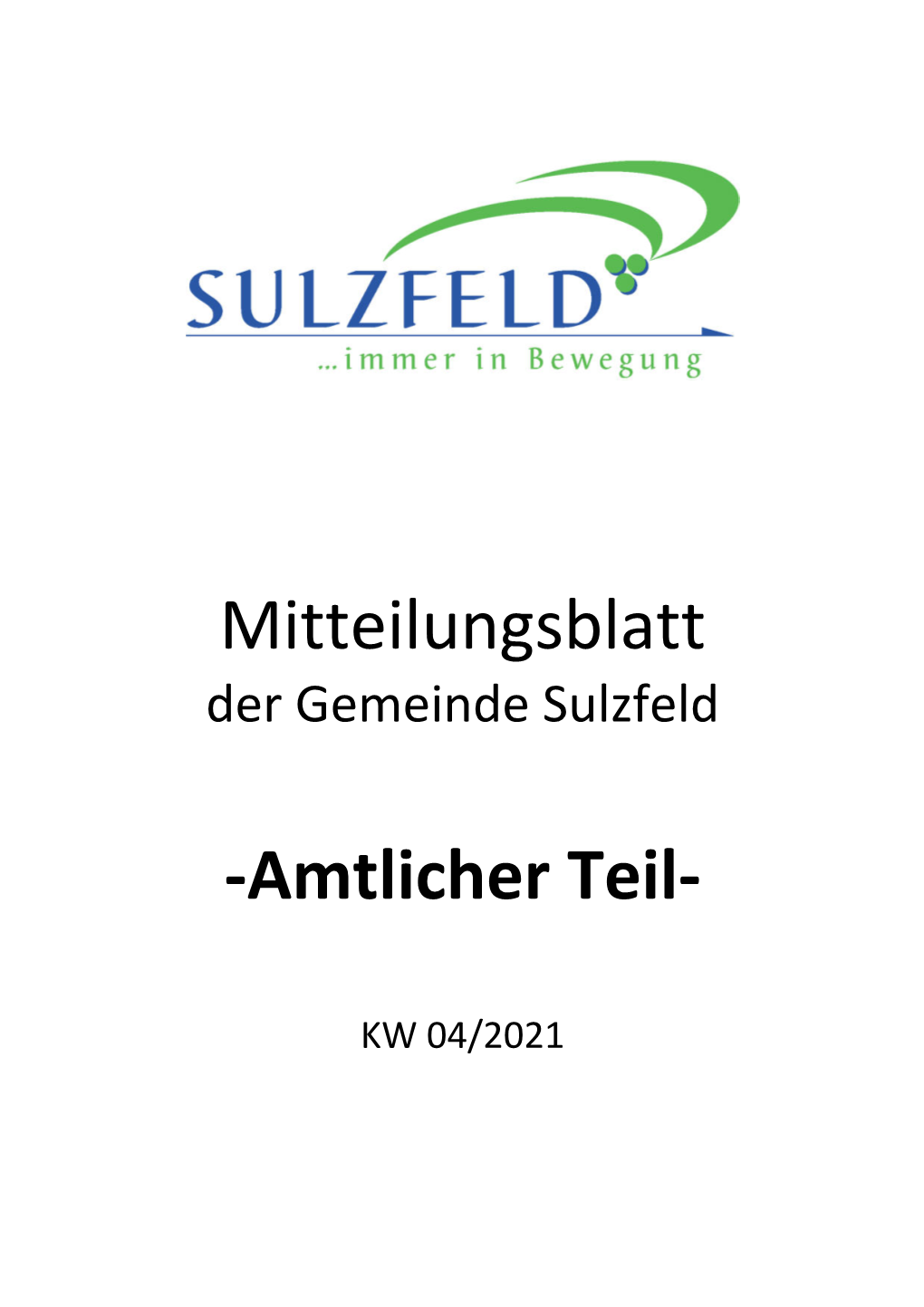 Der Gemeinde Sulzfeld