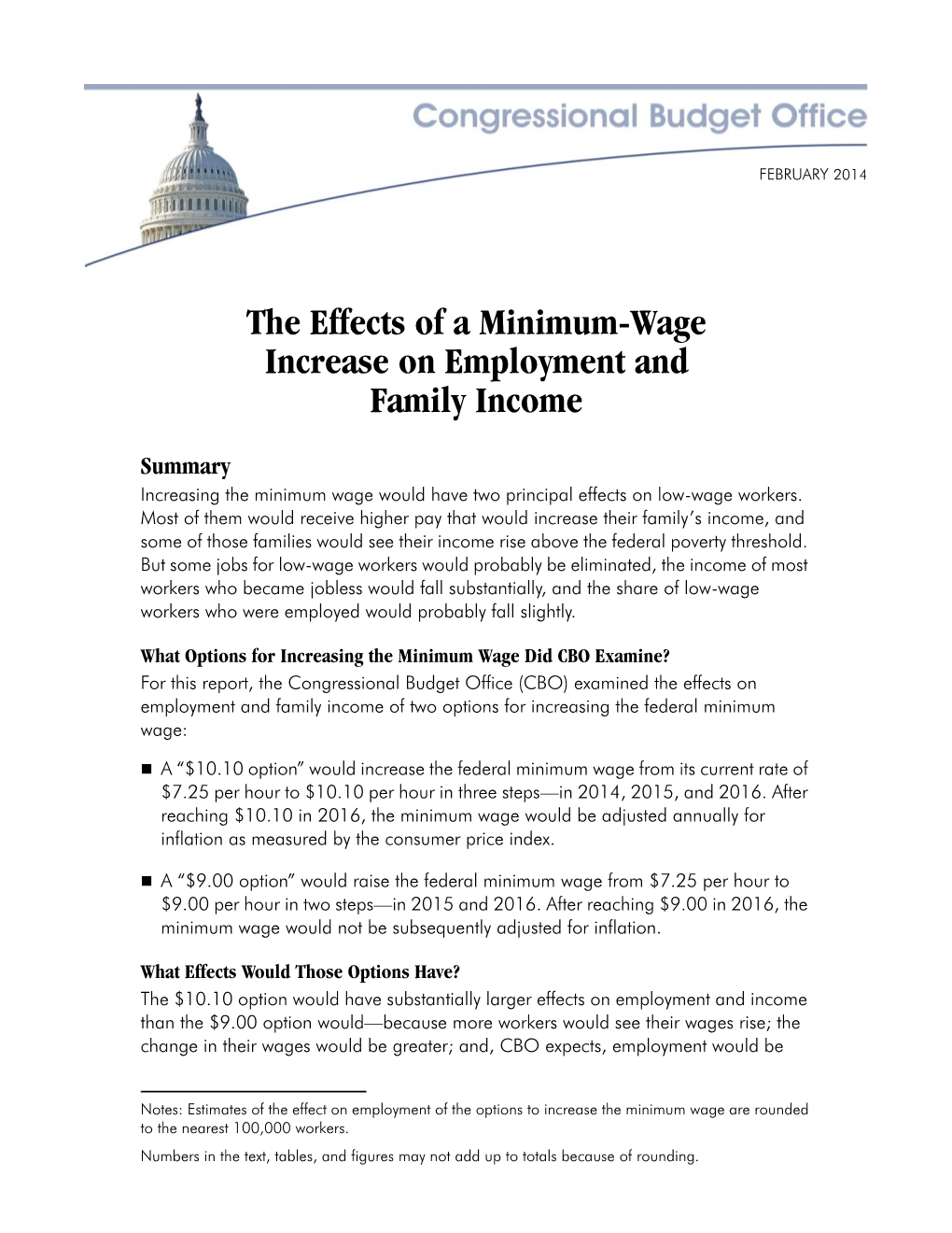 The Effects of a Minimum-Wage Increase on Employment and Family Income