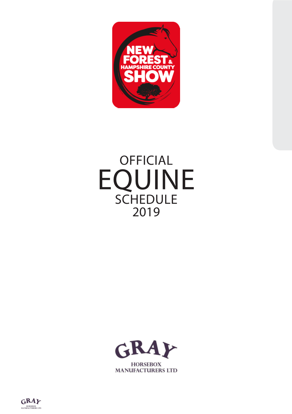 EQUINE SCHEDULE 2019 Member of the Vehicle Builders Repair Association