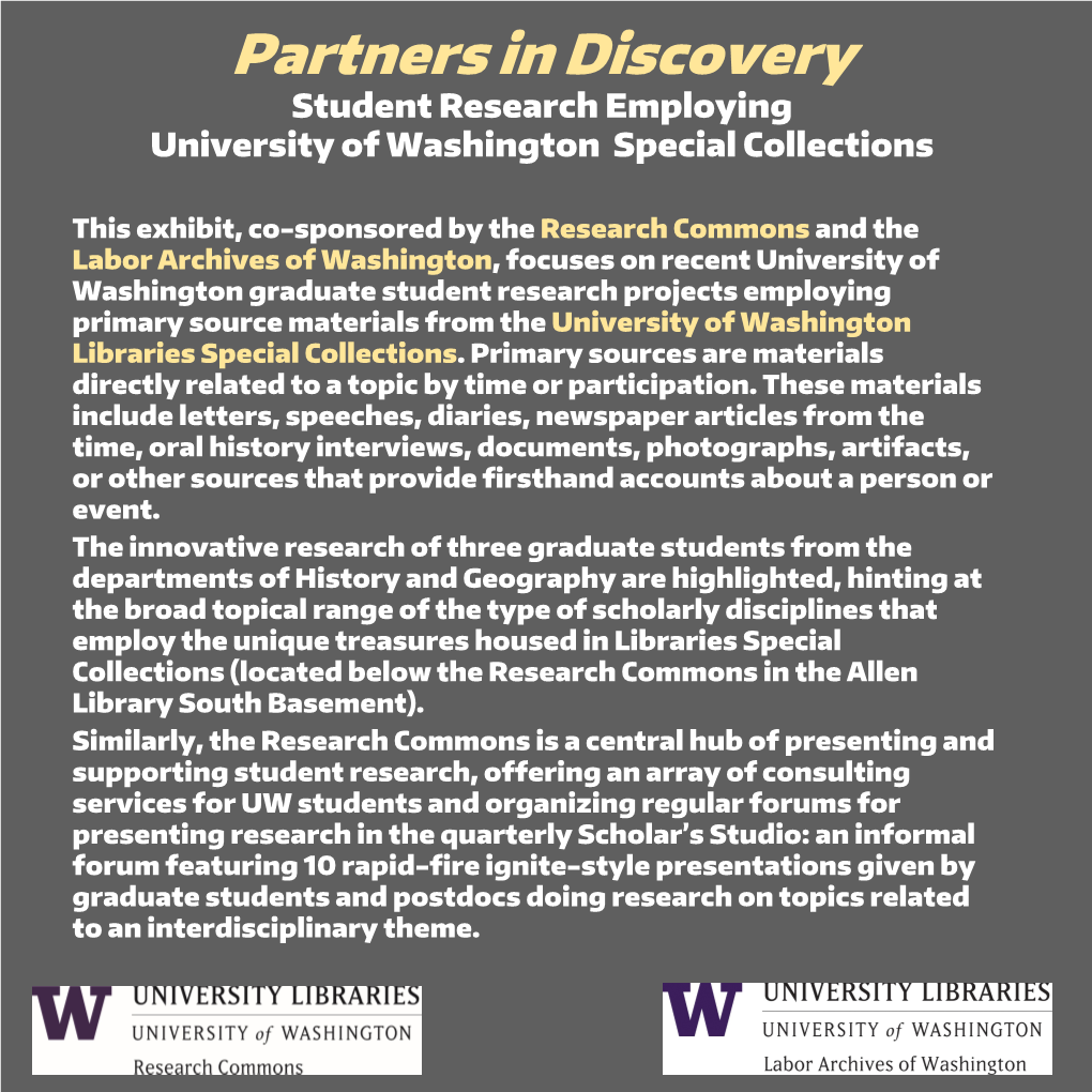 Partners in Discovery Graduate Student Research