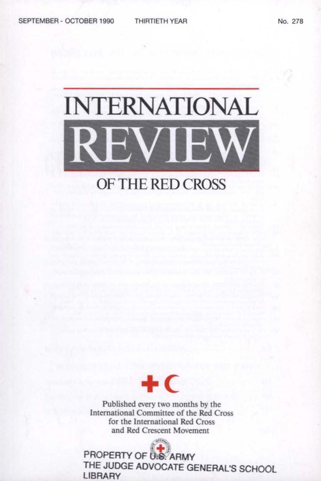 International Review of the Red Cross, September-October 1990