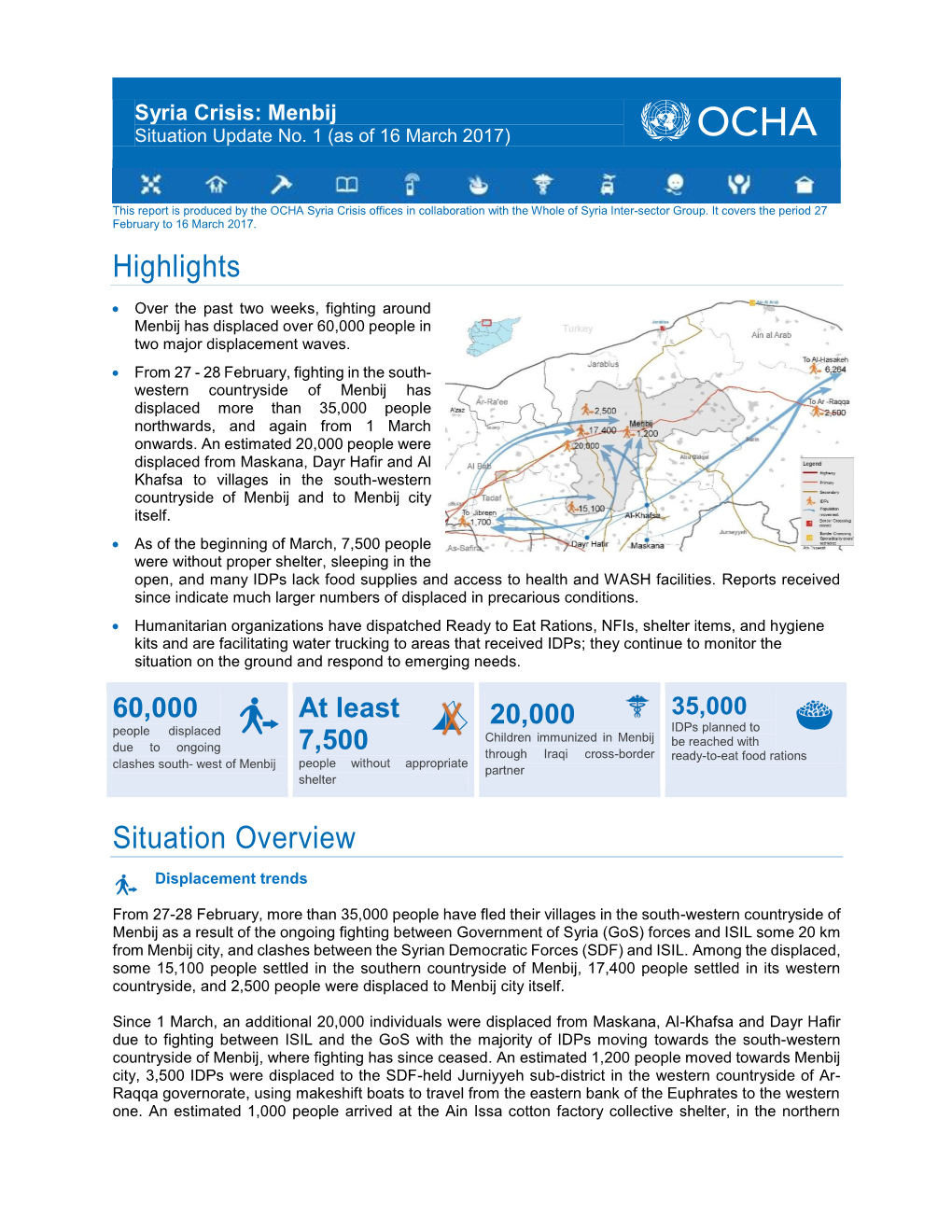 Syria Crisis: Menbij Situation Update No