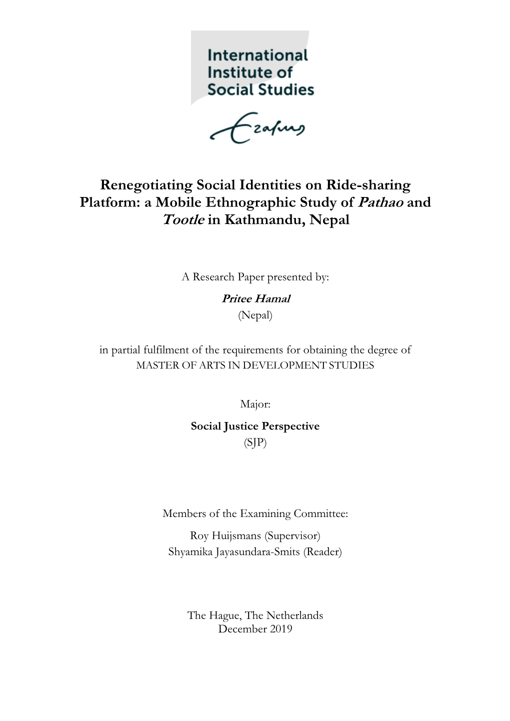 A Mobile Ethnographic Study of Pathao and Tootle in Kathmandu, Nepal