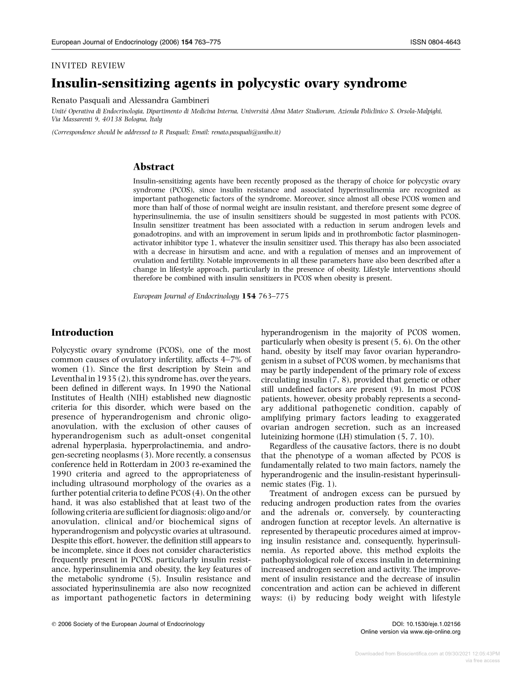 Insulin-Sensitizing Agents in Polycystic Ovary Syndrome