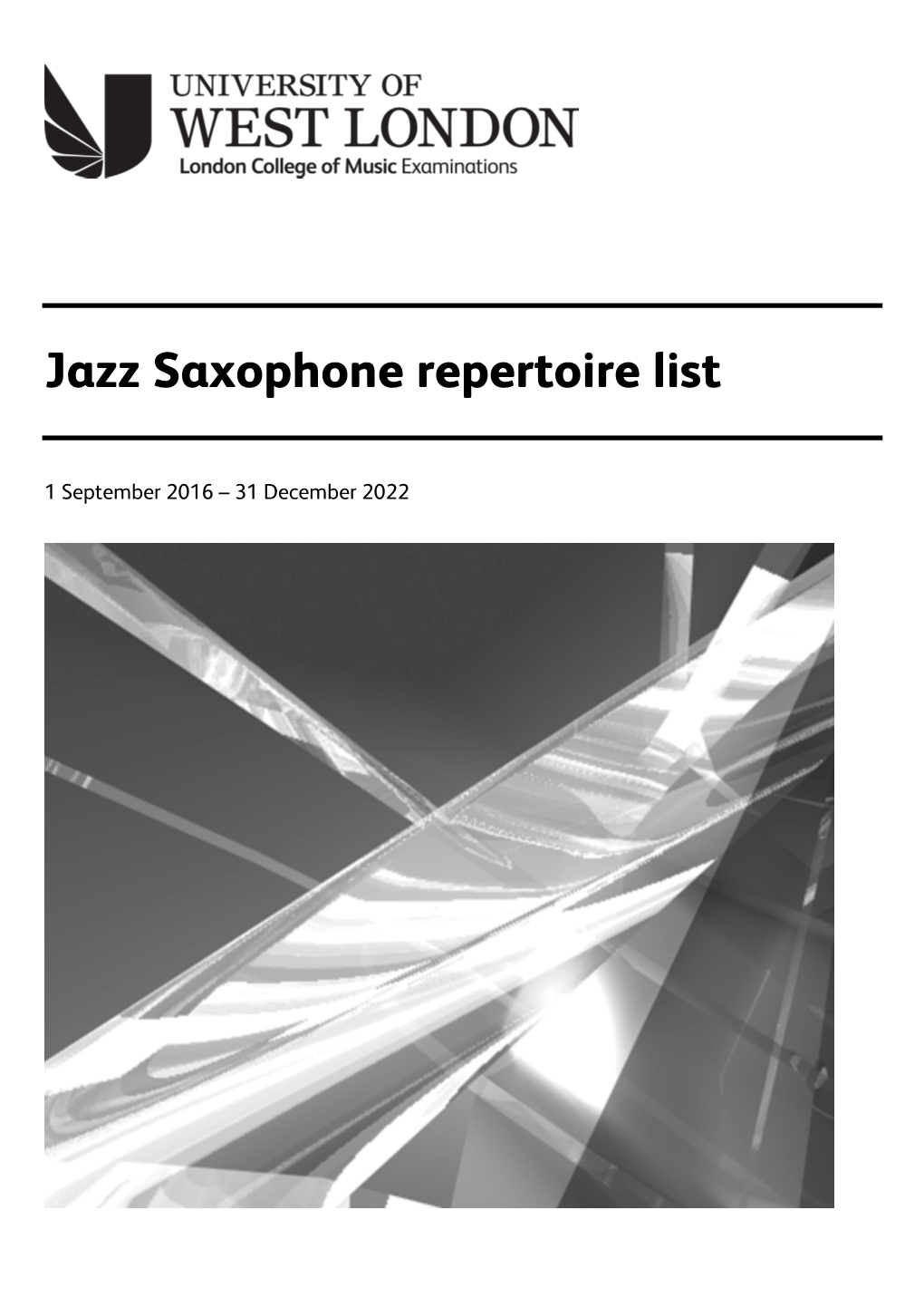 Jazz Saxophone Repertoire List