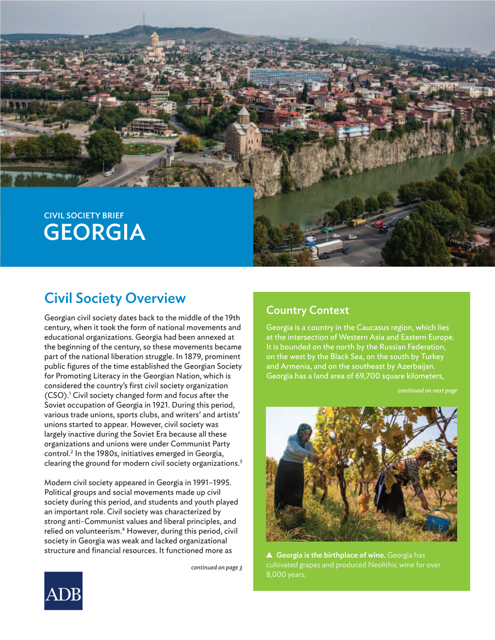 Civil Society Brief: Georgia