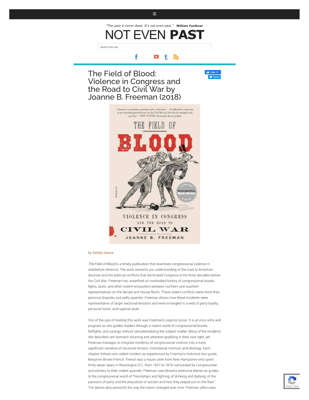 The Field of Blood Violence in Congress and the Road to Civil War
