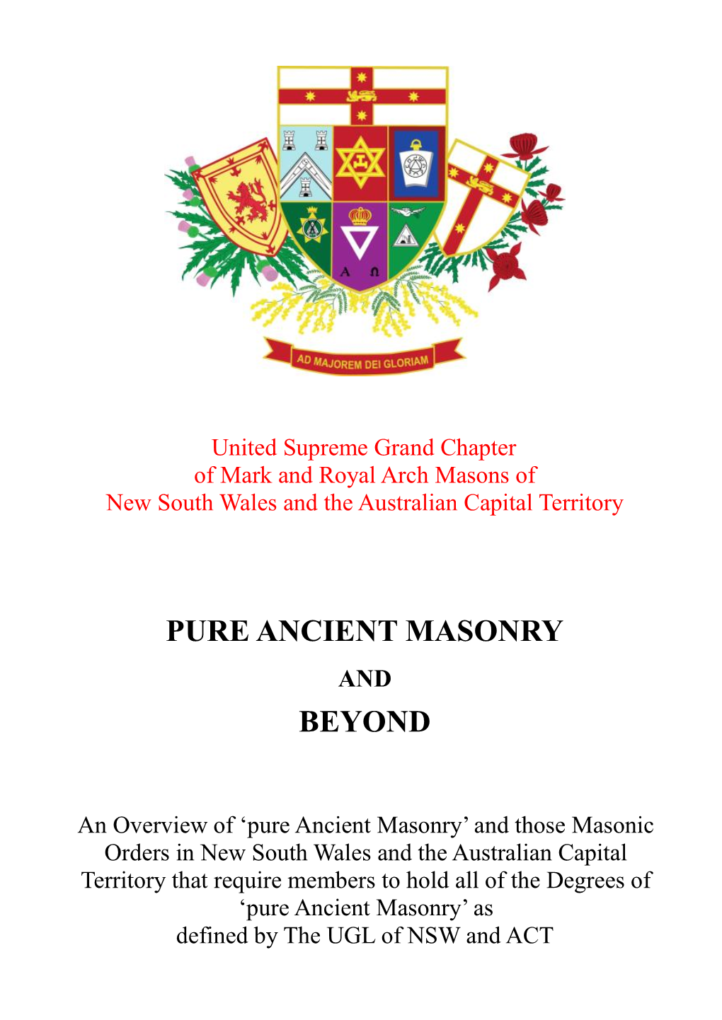 Pure Ancient Masonry Beyond