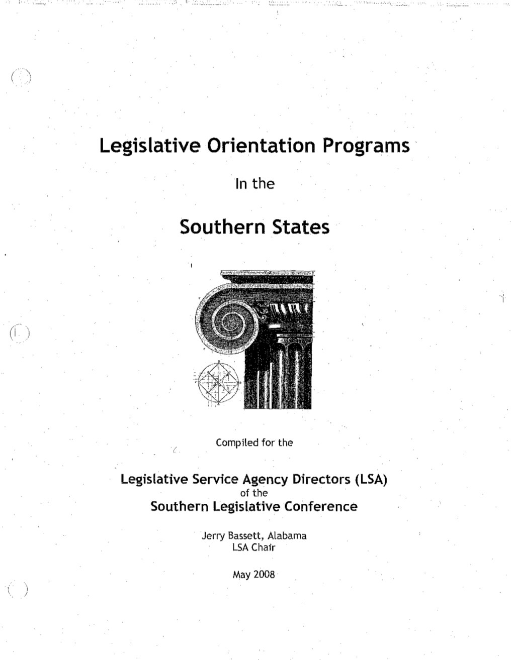 Legislative Orientation Programs Southern States