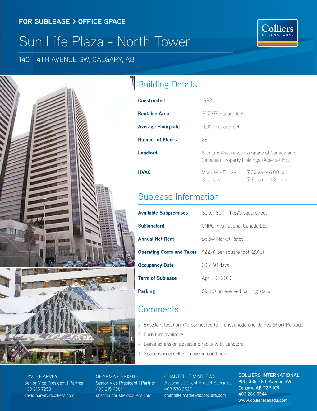 Sun Life Plaza - North Tower 140 - 4TH AVENUE SW, CALGARY, AB