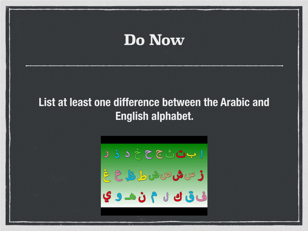 Arabic Alphabet Consonants.Key