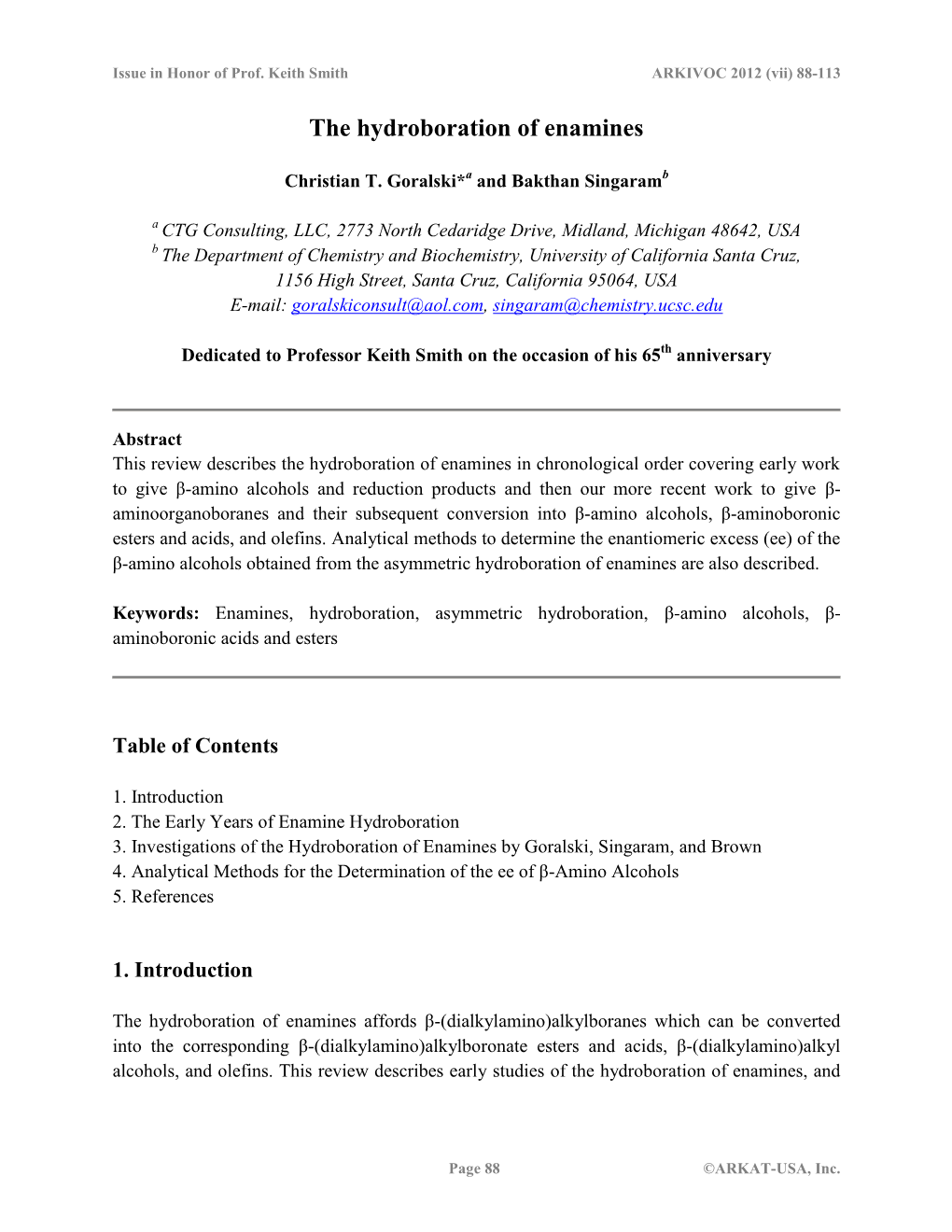 The-Hydroboration-Of-Enamines.Pdf